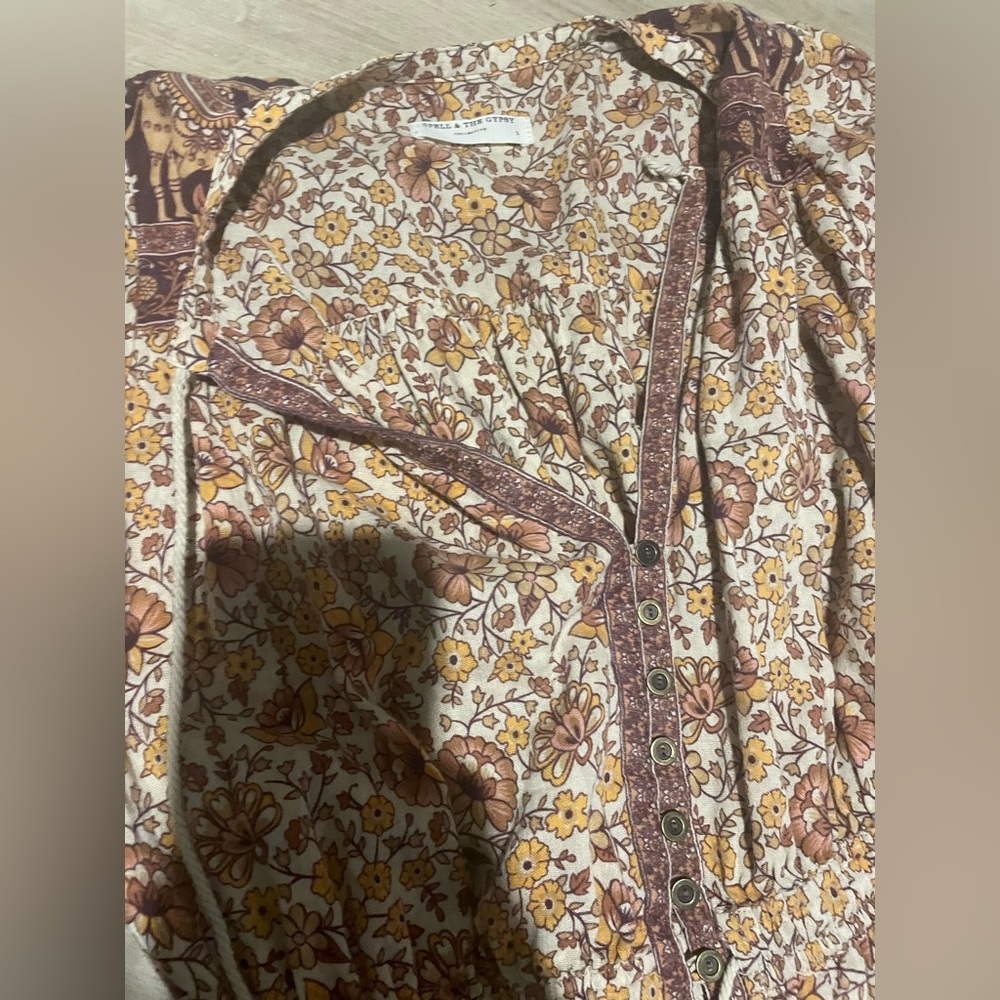 Spell and The Gypsy Sundown Maxi Dress/Gown in Spice with tags size S - Picture 4 of 7